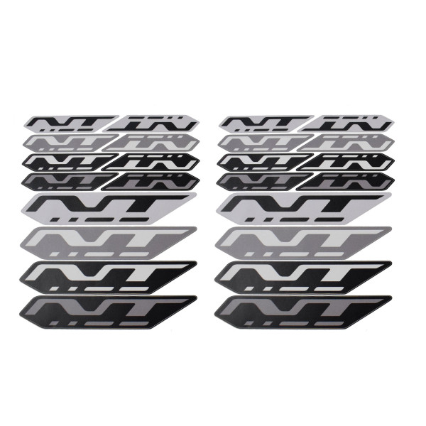 Pyramid Plastics Pyramid decals | black/grey | honda nt1100 set of 24